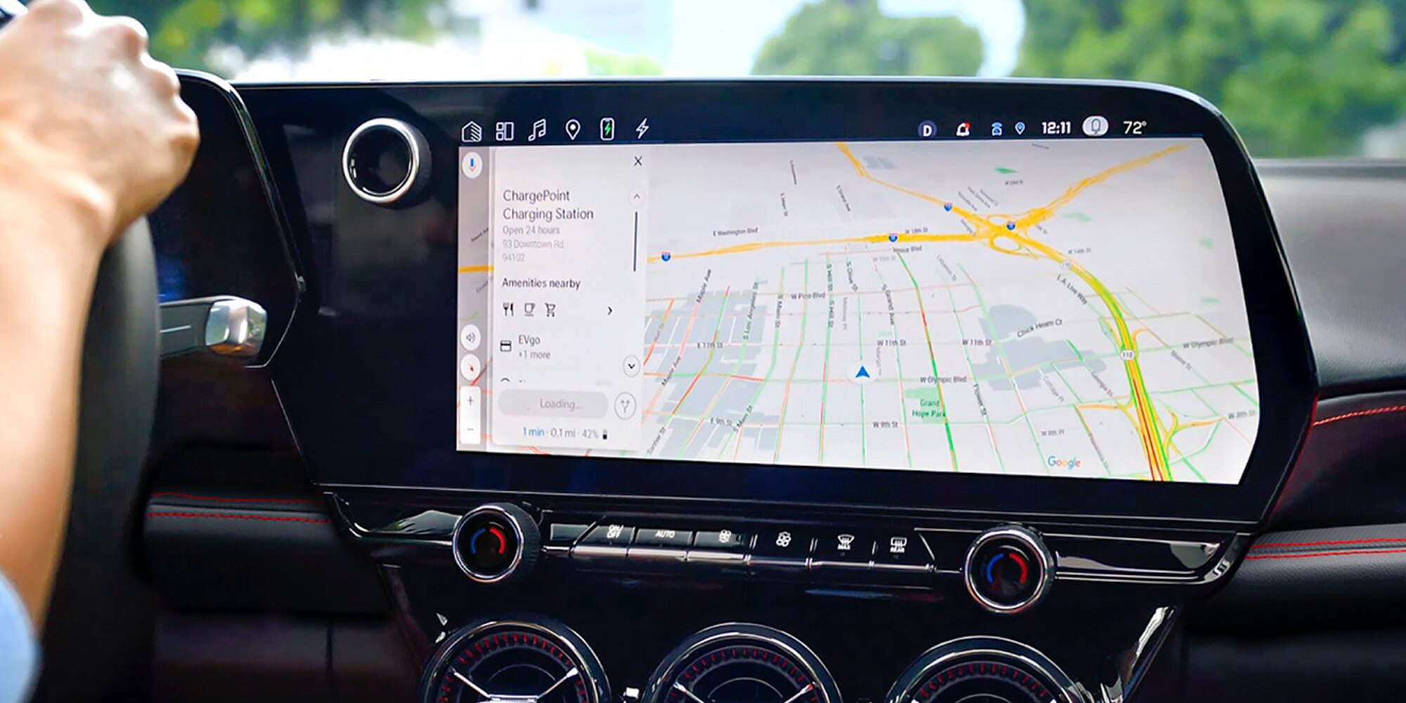 A SUV Blazer EV RS vem equipada com sistema do Google Maps nativo